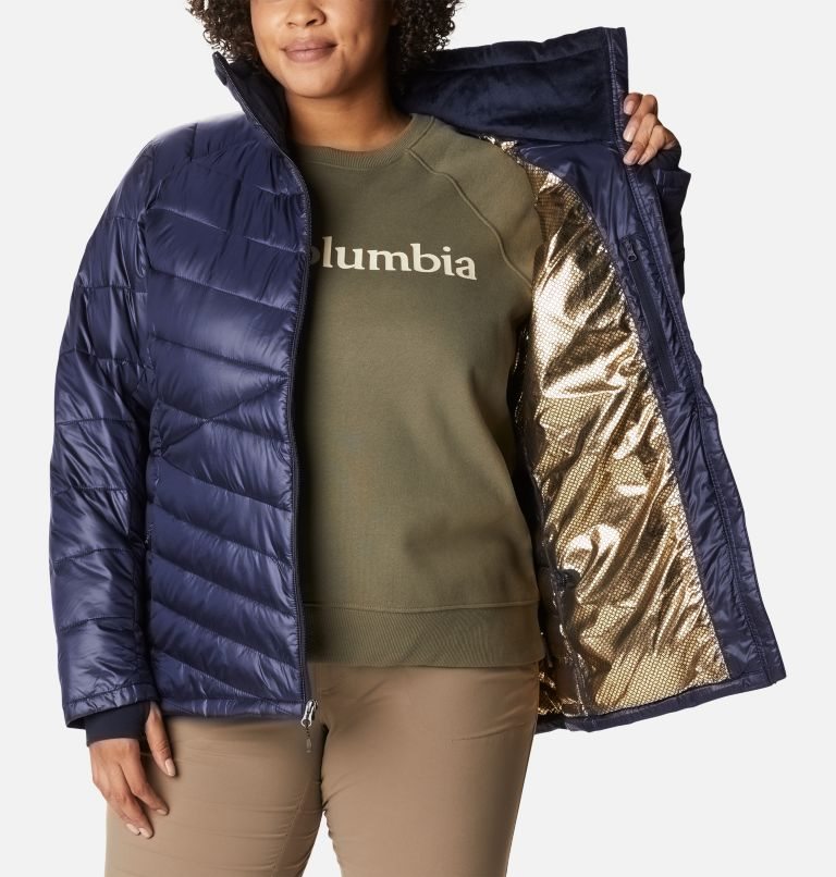Women's Columbia Joy Peak Omni-Heat Infinity Insulated Jackets Navy | Plus Size CA-GA6L0